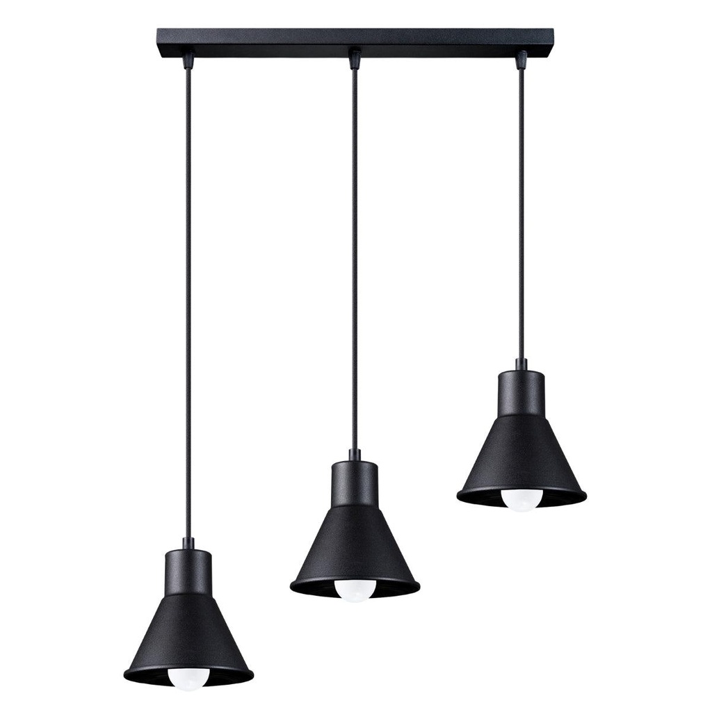 [SL.0986] Suspension TALEJA 3 noire [E27]