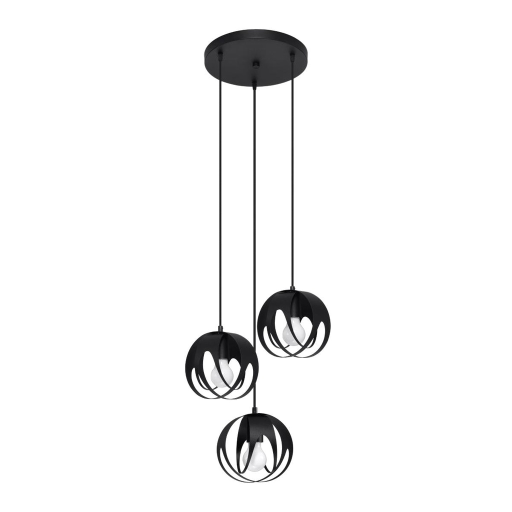 [SL.1088] TULOS 3P Pendelleuchte, schwarz