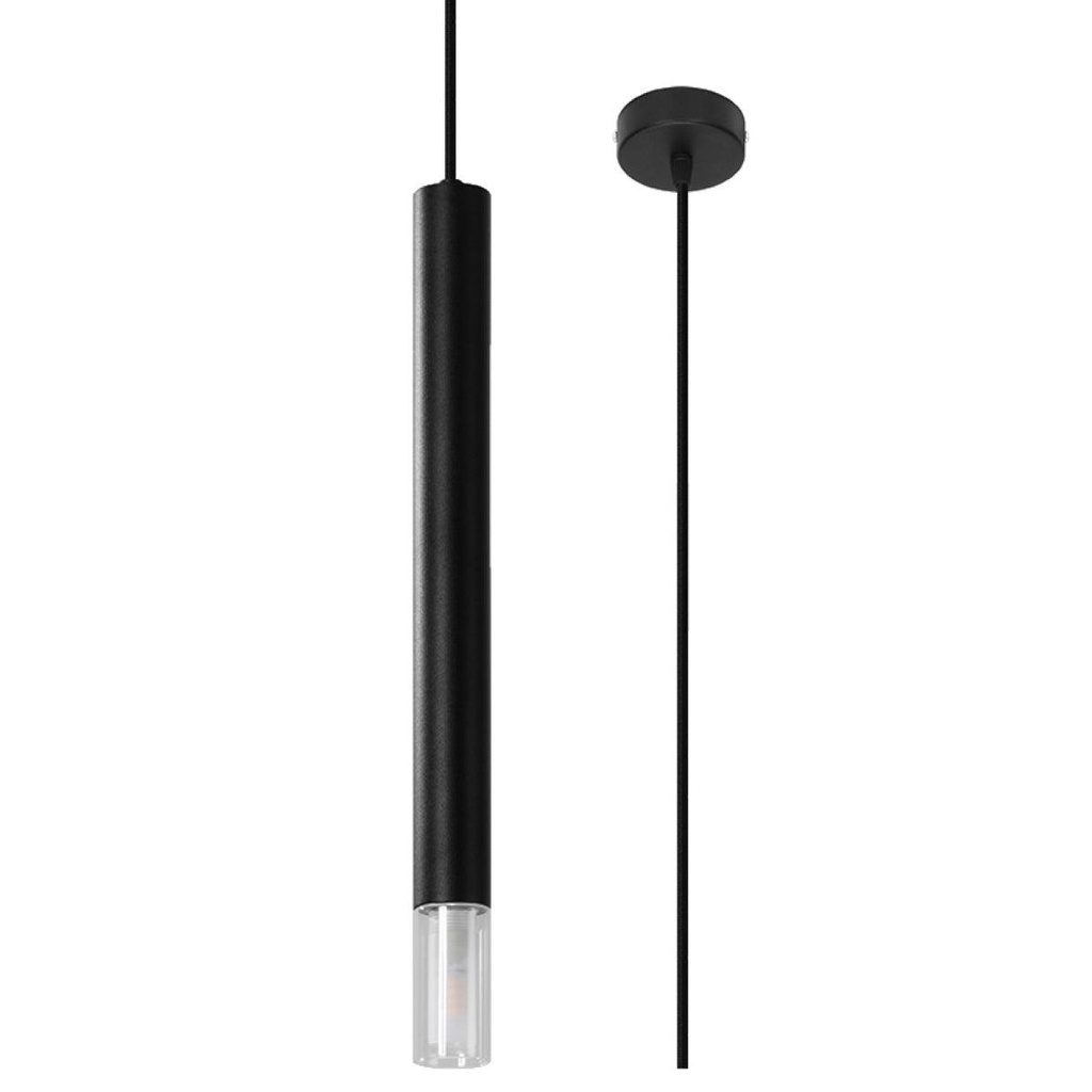 [SL.0960] WEZYR 1 schwarze Pendelleuchte