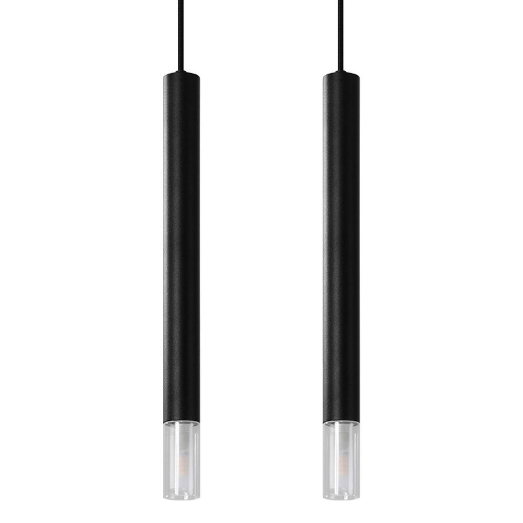 [SL.0961] WEZYR 2 schwarze Pendelleuchte