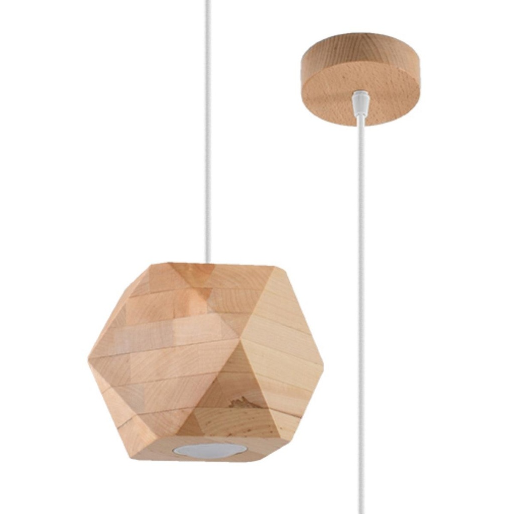 WOODY pendant lamp in natural wood