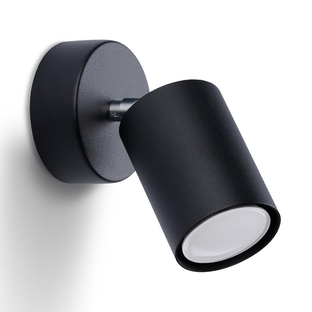 [SL.1126] LEMMI 1 schwarze Wandleuchte