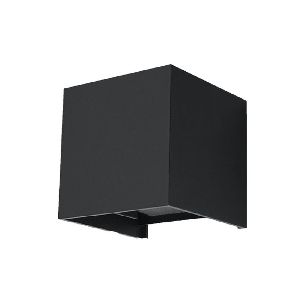 LUCA black LED IP54 wall lamp