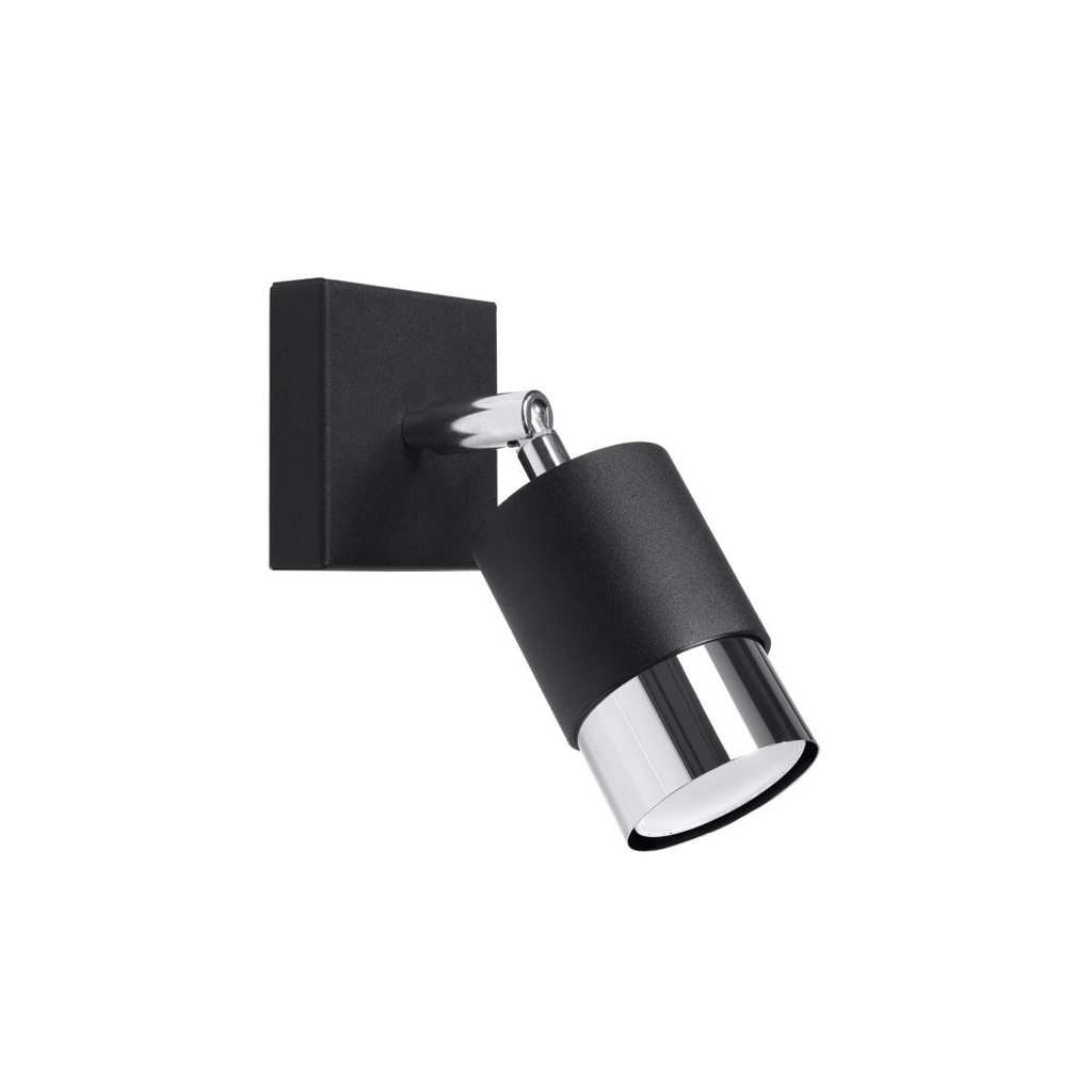 NERO black/chrome wall lamp