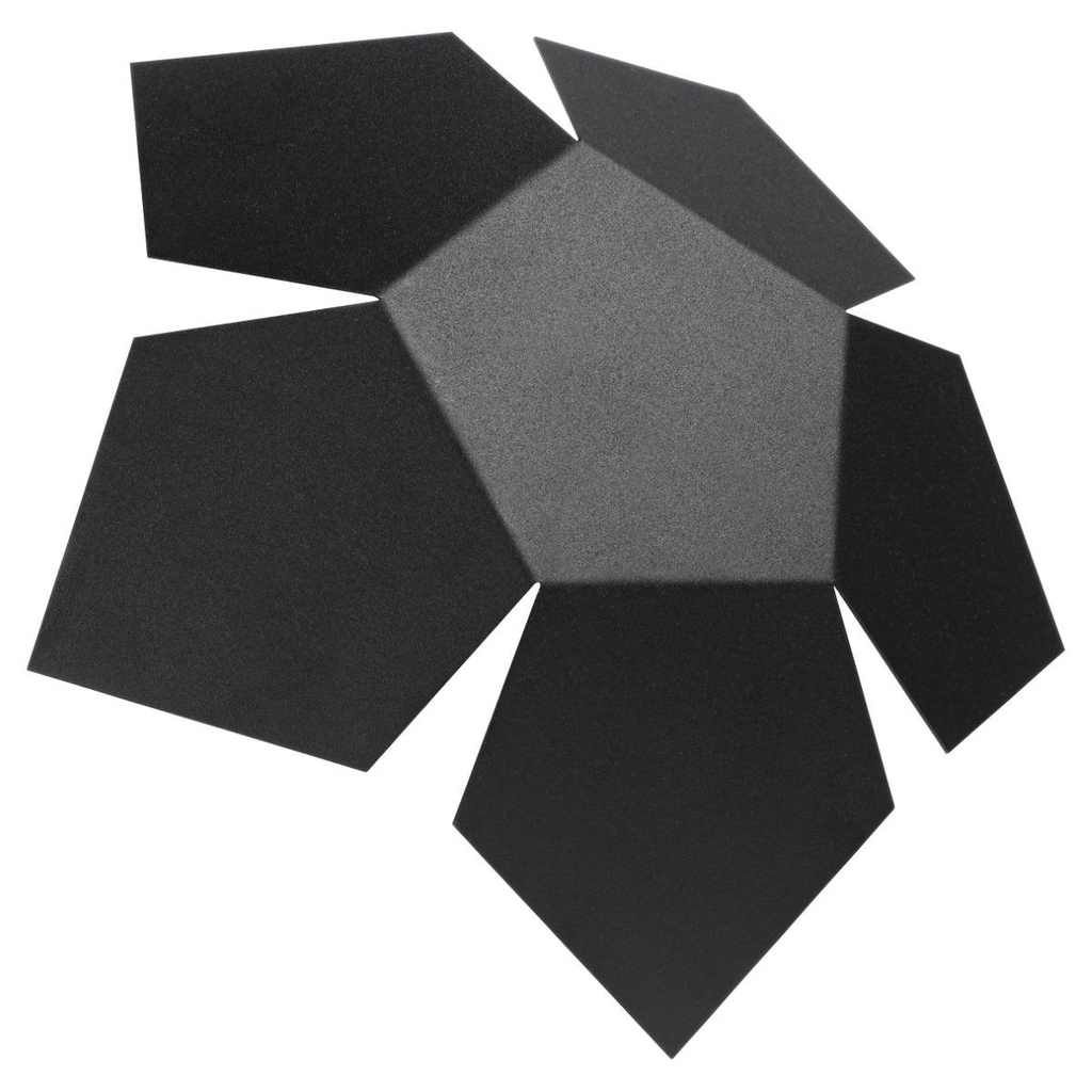 [SL.0423] Schwarze Wandleuchte PENTA