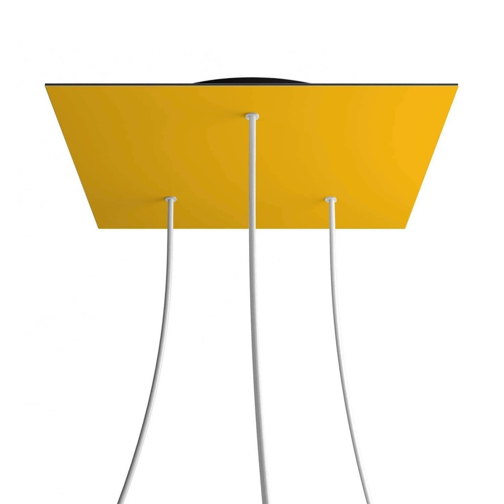 [8050997070205] XXL Rose-One square rosette, 400 mm with 3 holes and 4 side holes