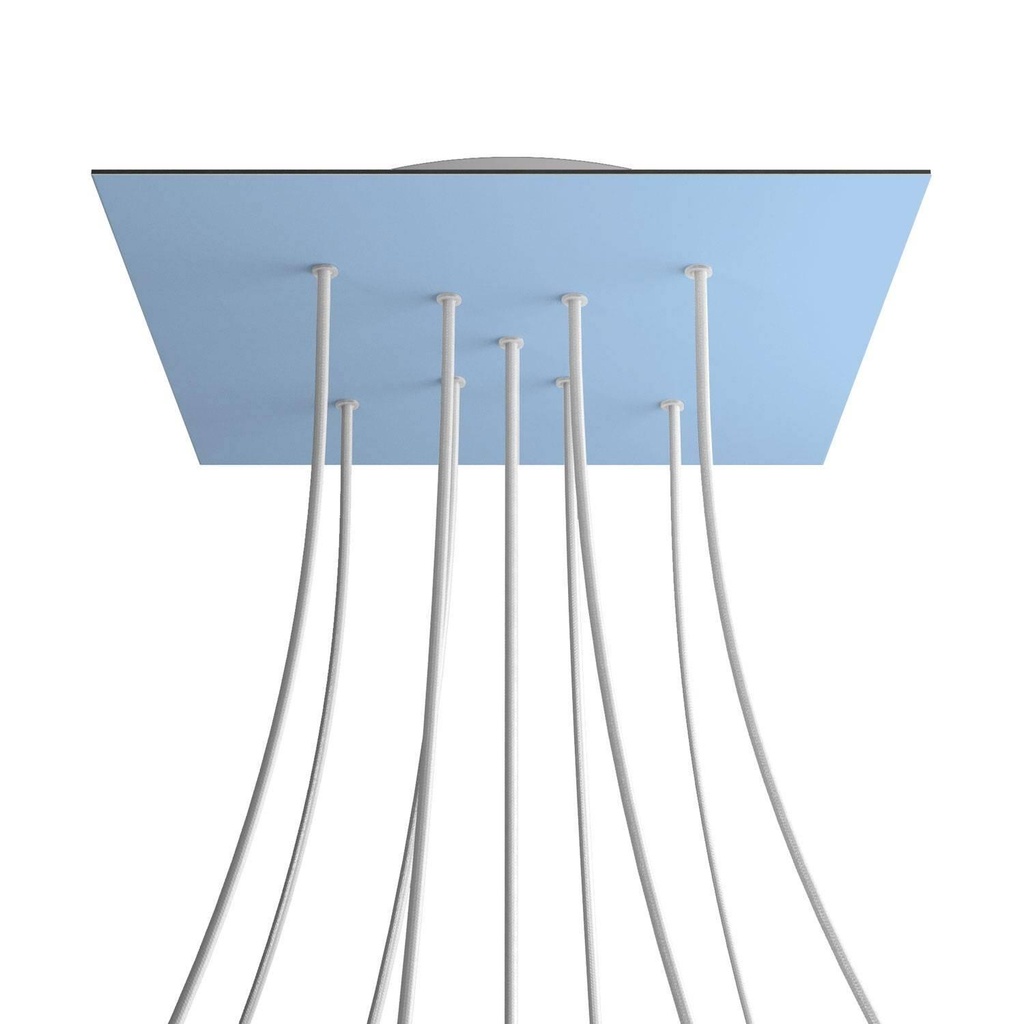 [8050997073954] XXL Rose-One square rosette, 400 mm with 9 X holes and 4 side holes