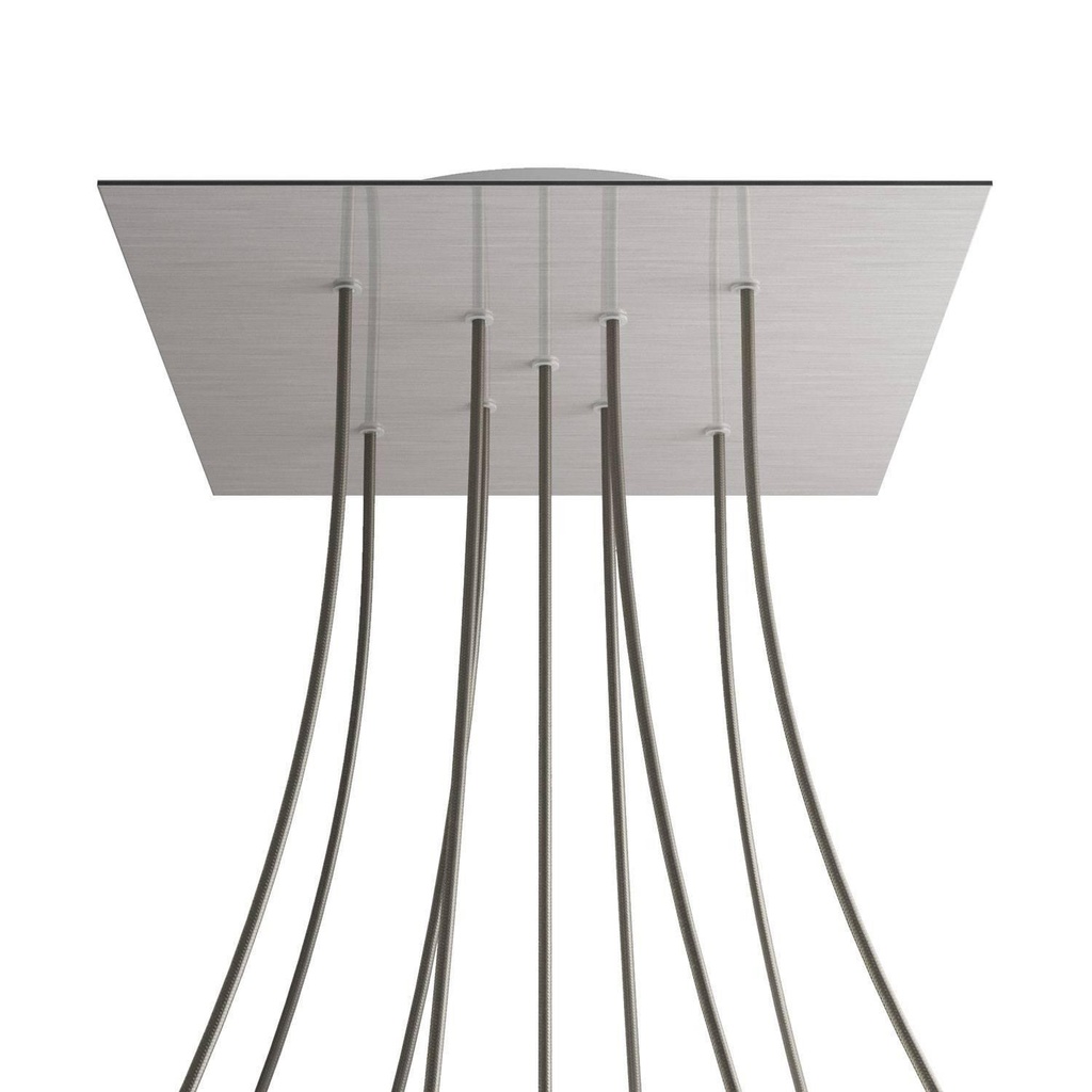 [8057730862257] XXL Rose-One square rosette, 400 mm with 9 X holes and 4 side holes