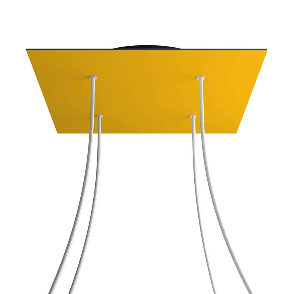 [8050997070212] XXL Rose-One square rosette, 400 mm with 4 holes and 4 side holes