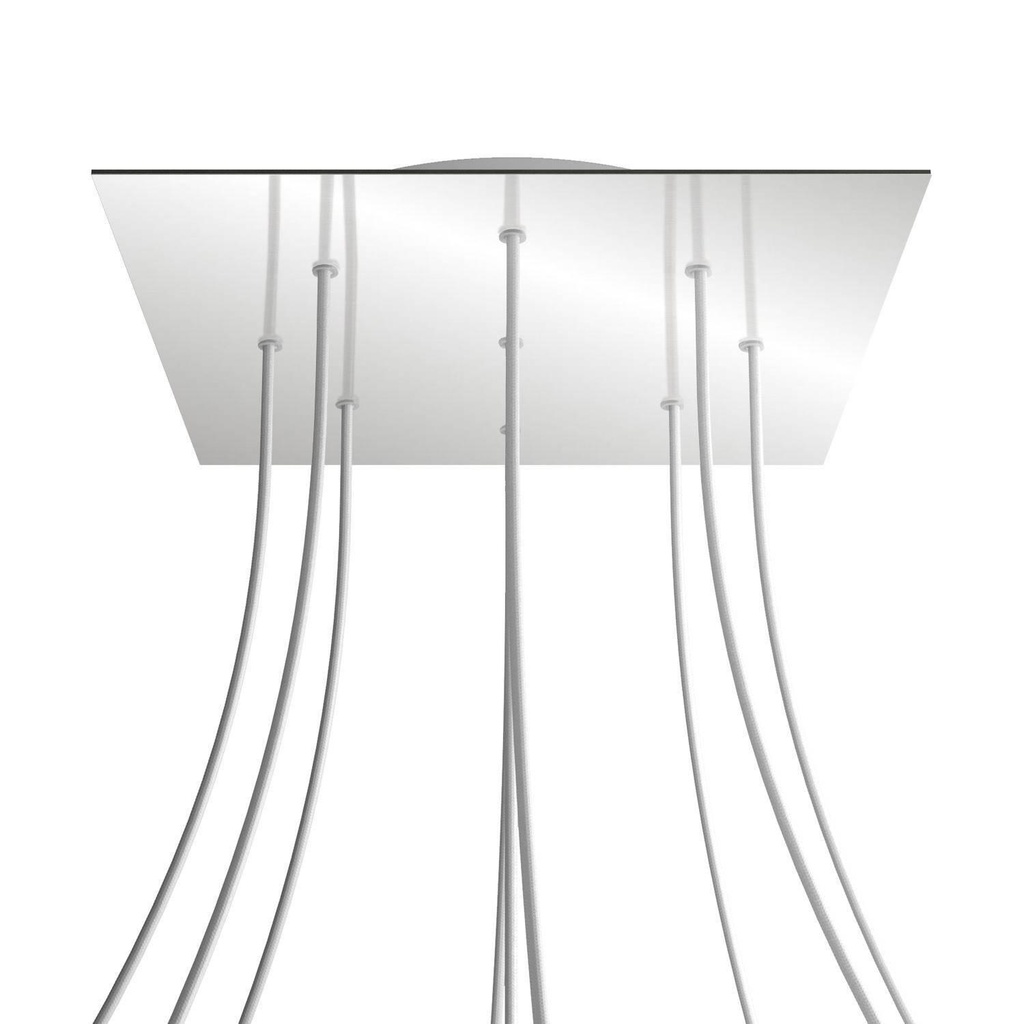 [8050997073022] XXL Rose-One square rosette, 400 mm with 9 holes and 4 side holes