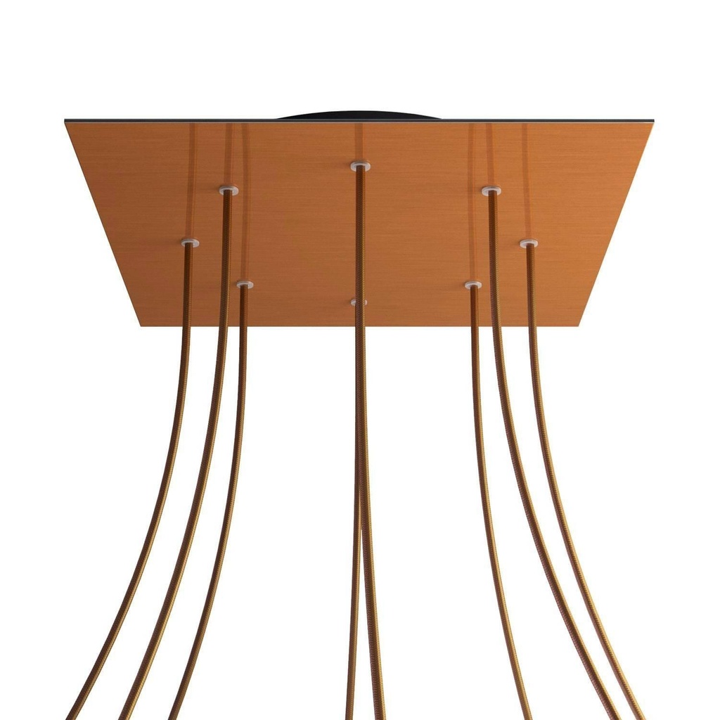 [8050997078553] XXL Rose-One square rosette, 400 mm with 8 holes and 4 side holes