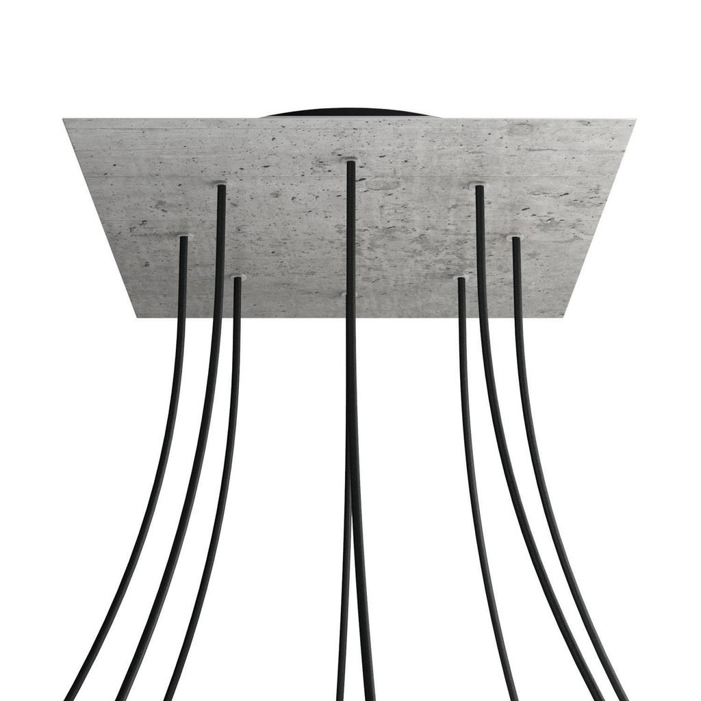 [8050997077631] XXL Rose-One square rosette, 400 mm with 8 holes and 4 side holes