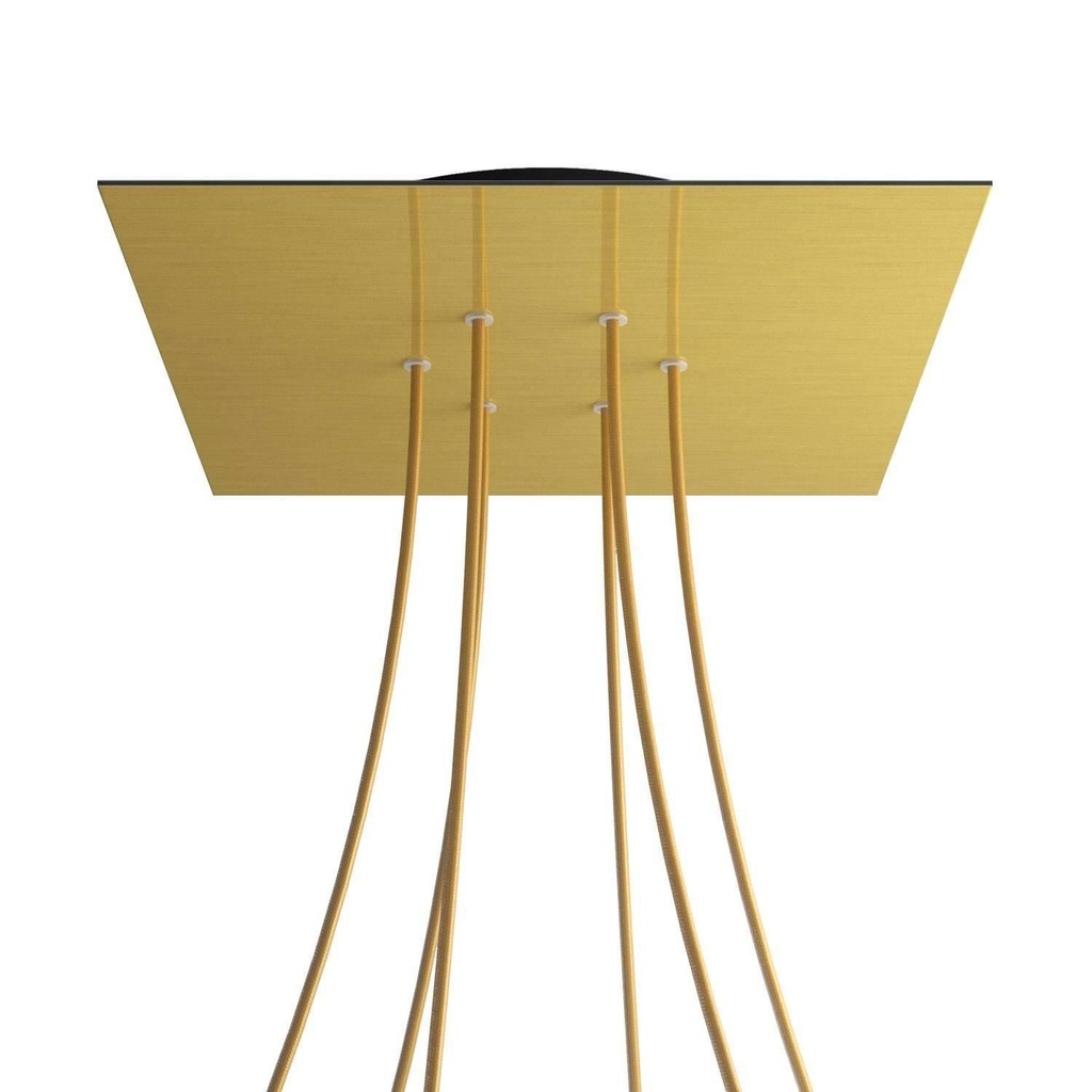 [8050997078089] XXL Rose-One square rosette, 400 mm with 6 holes and 4 side holes