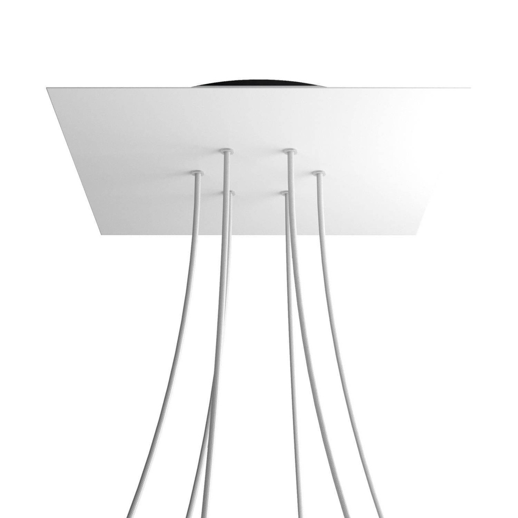 [8050997075781] XXL Rose-One square rosette, 400 mm with 6 holes and 4 side holes