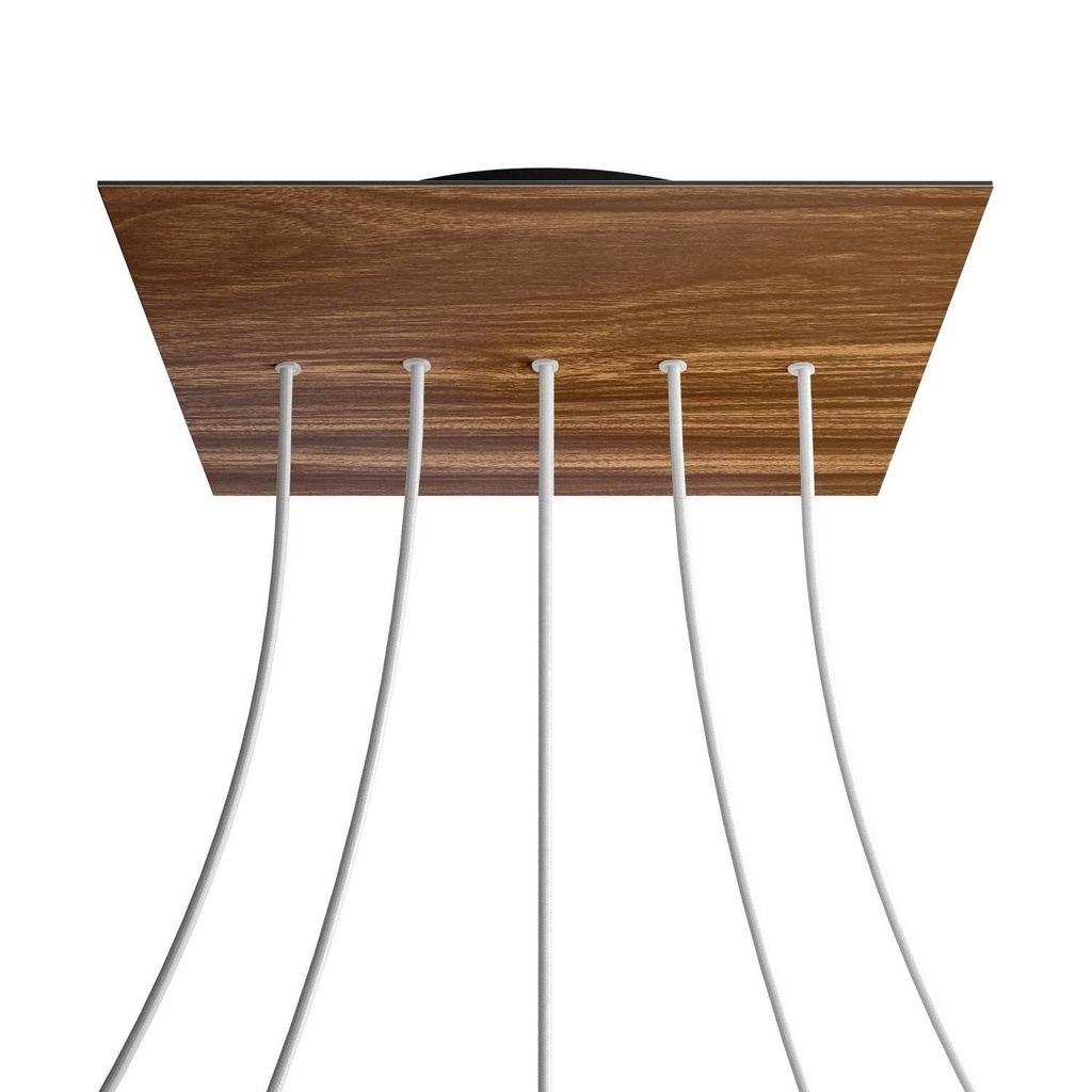 [8050997068844] XXL Rose-One square rosette, 400 mm with 5 holes in line and 4 holes