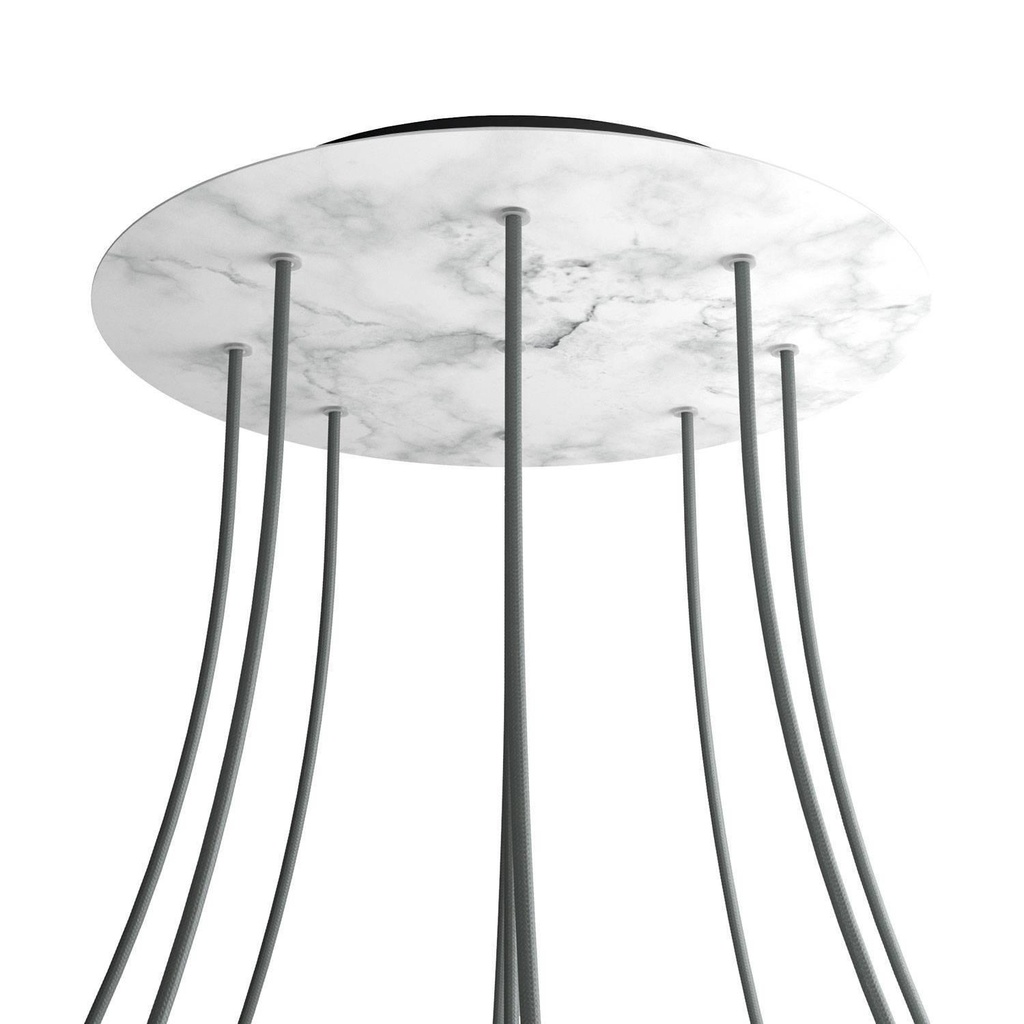 Rose-One XXL rosette round, 400 mm diameter with 9 holes and 4 holes