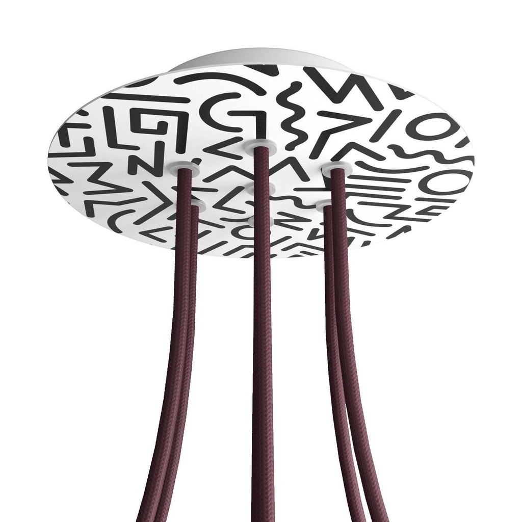 Rose-One round rosette, diameter 200 mm with 7 holes and 4 holes