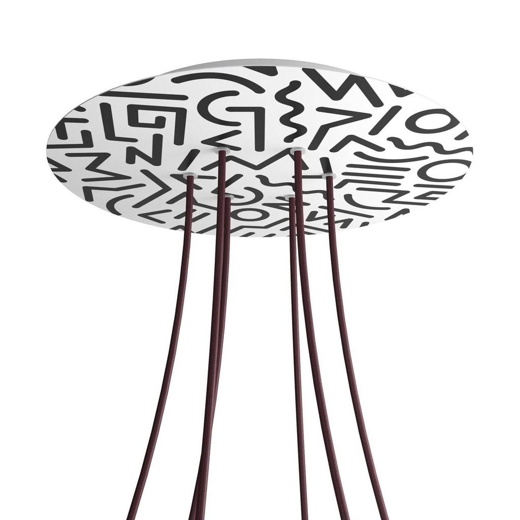 Rose-One XXL rosette round, 400 mm diameter with 6 holes and 4 holes