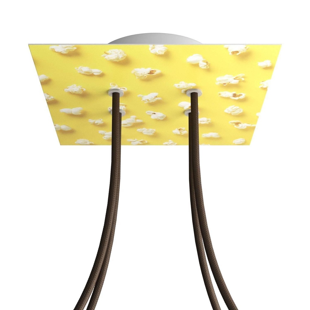 Rose-One square rosette, 200 mm with 4 holes and 4 side holes - PROMO