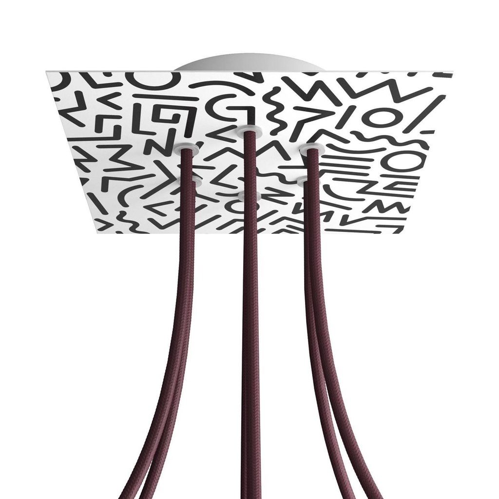 Rose-One square rosette, 200 mm with 6 holes and 4 side holes - PROMO