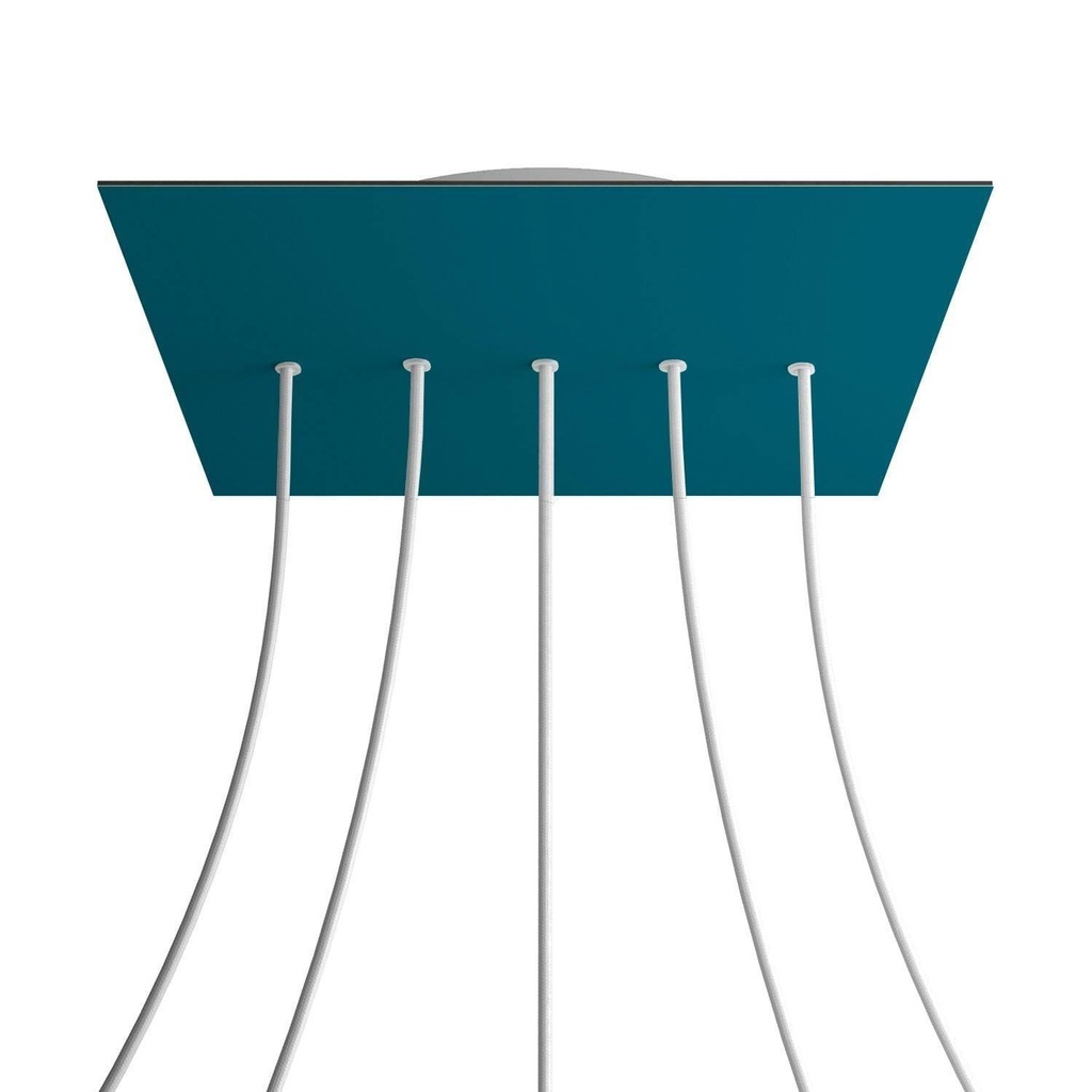 [8050997074364] XXL Rose-One square rosette, 400 mm with 5 holes in line and 4 holes