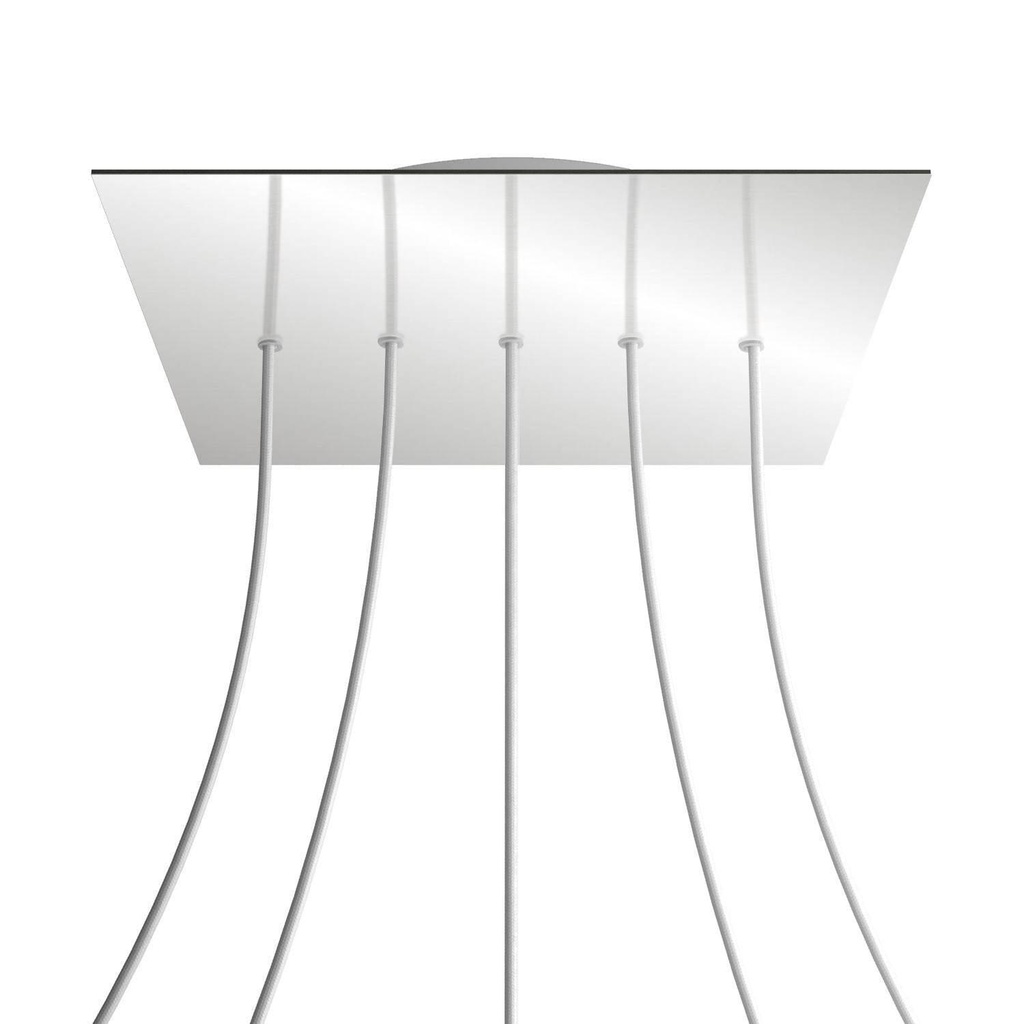 [8050997072988] XXL Rose-One square rosette, 400 mm with 5 holes in line and 4 holes