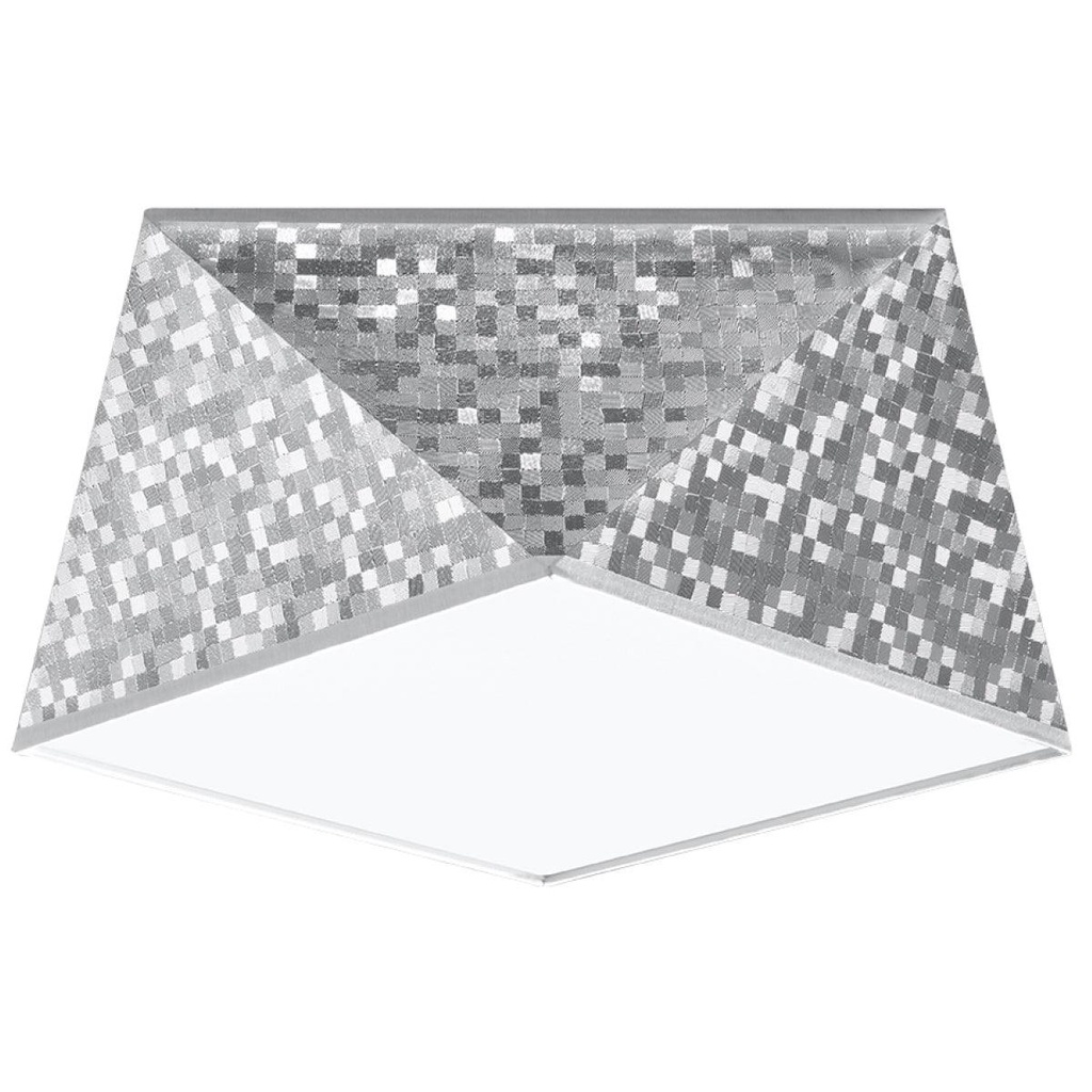 [SL.0688] HEXA 25 silberne Deckenleuchte