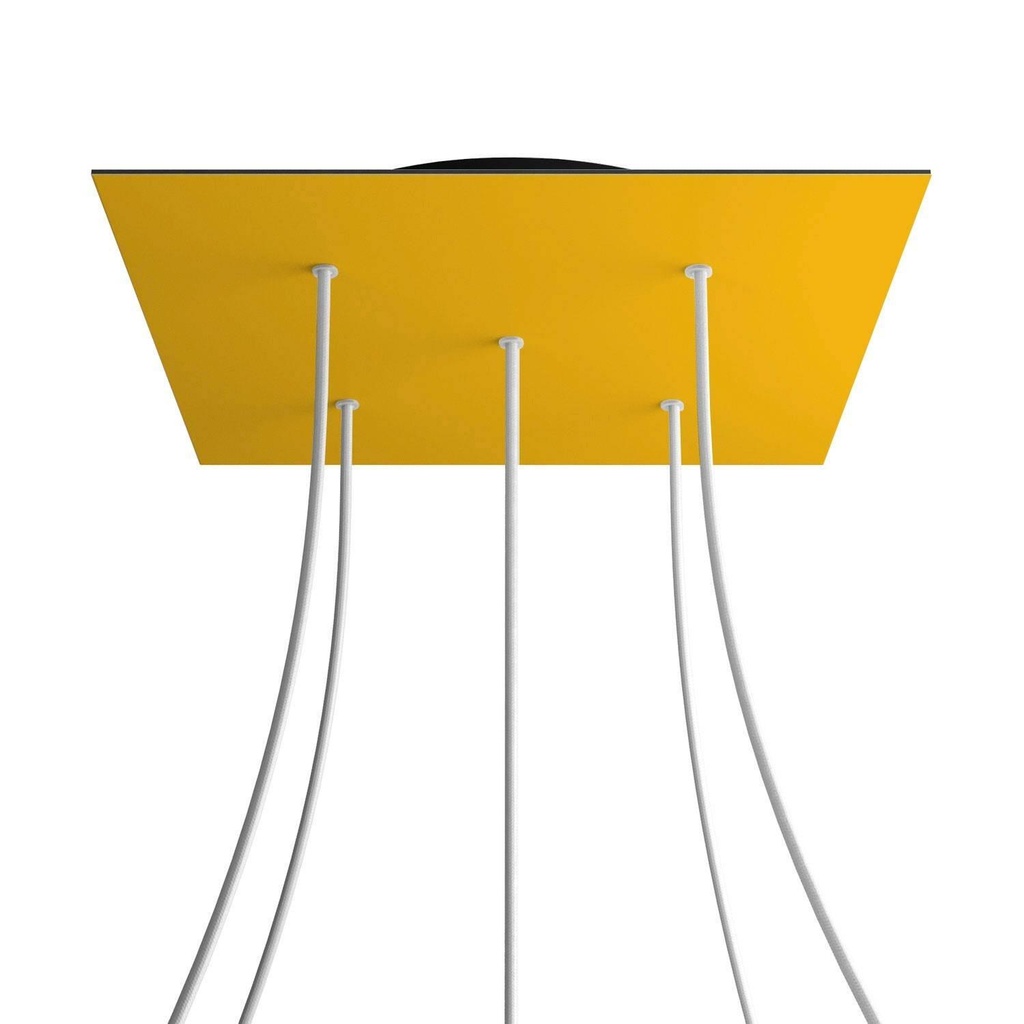 [8050997070236] XXL Rose-One square rosette, 400 mm with 5 holes and 4 side holes
