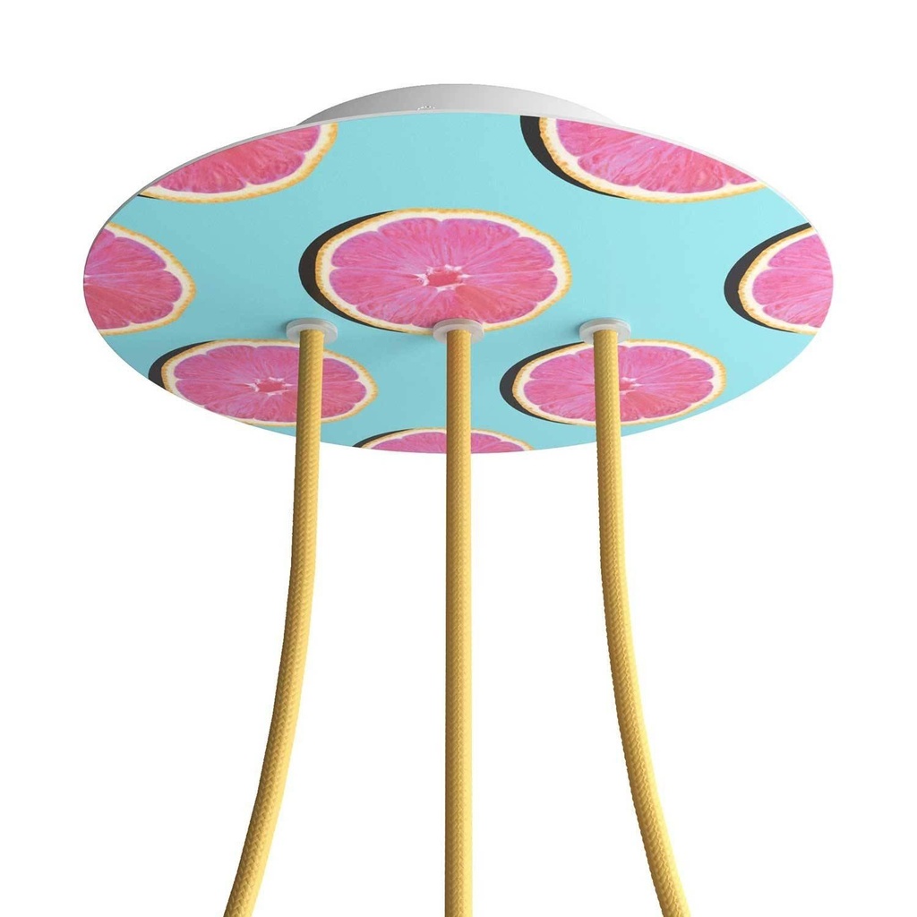 Rose-One round rosette, diameter 200 mm with 3 holes in line and 4