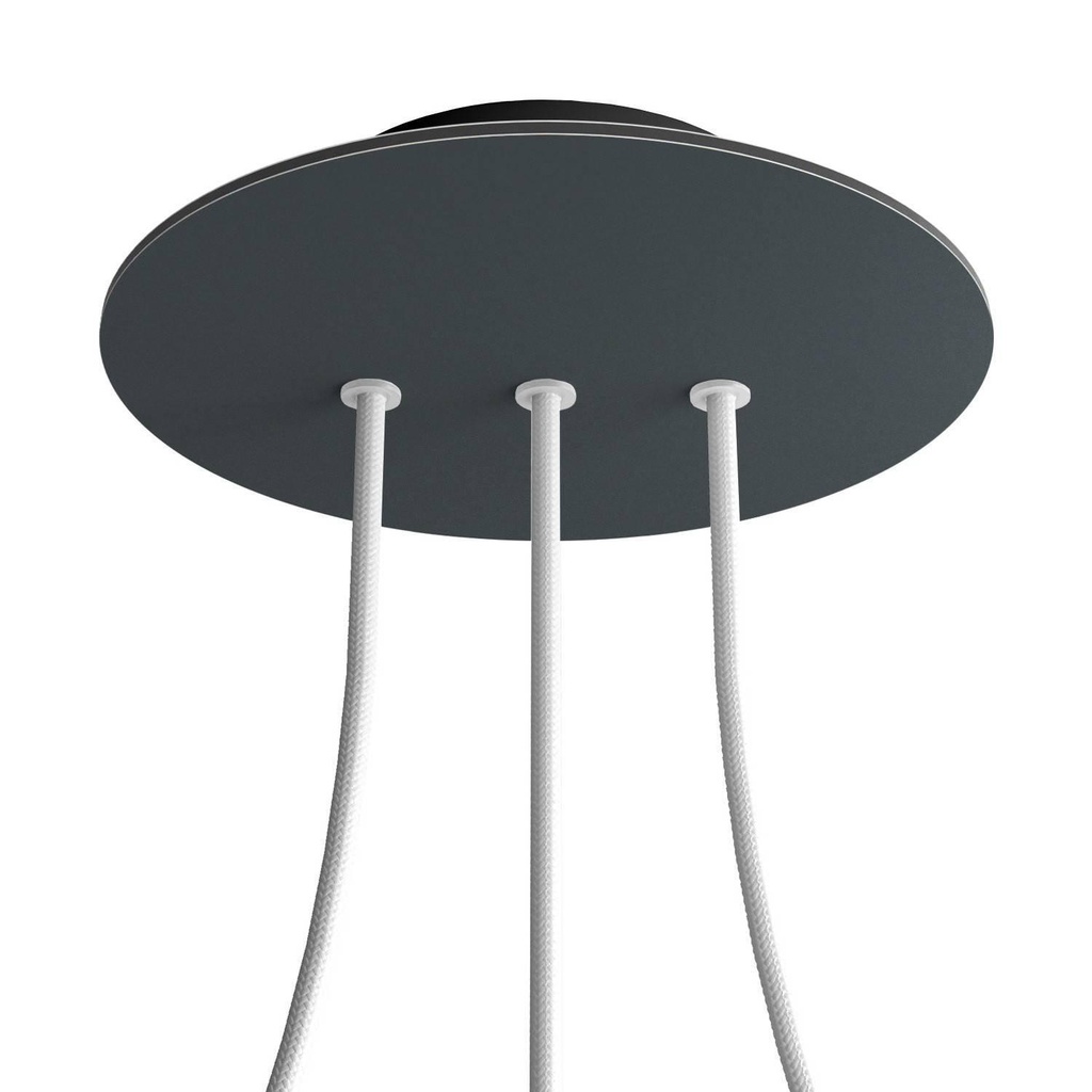 Rose-One round rosette, diameter 200 mm with 3 holes in line and 4