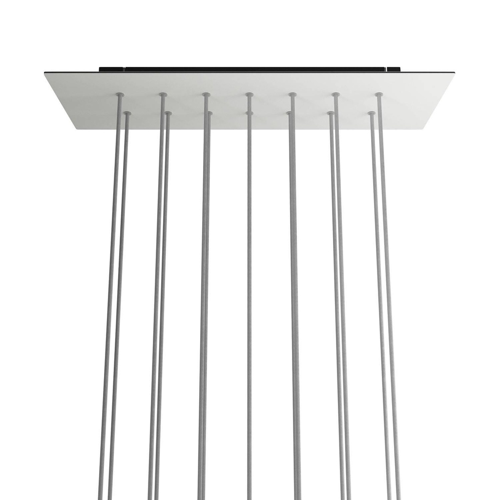 XXL Rose-One rectangular rosette with 14 holes and 6 side holes,