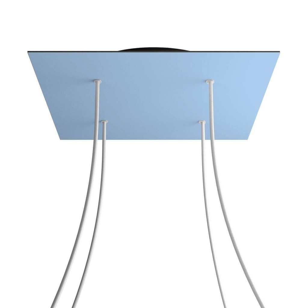 [8050997070670] XXL Rose-One square rosette, 400 mm with 4 holes and 4 side holes