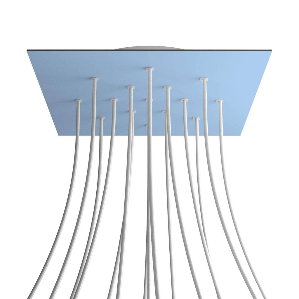 XXL Rose-One square rosette, 400 mm with 15 holes and 4 side holes