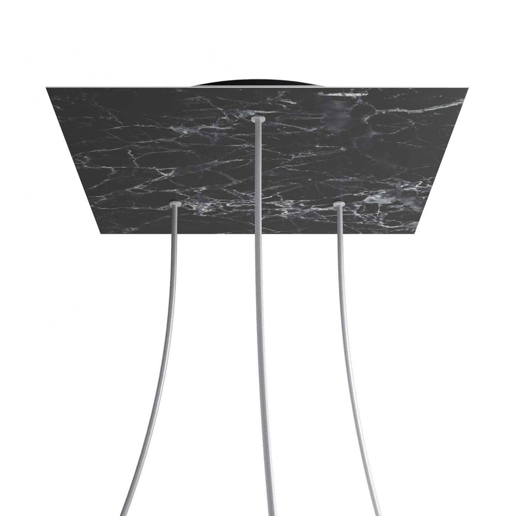 [8050997076658] XXL Rose-One square rosette, 400 mm with 3 holes and 4 side holes