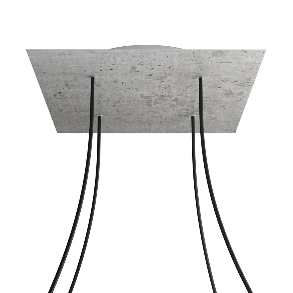 [8057730845205] XXL Rose-One square rosette, 400 mm with 4 holes and 4 side holes