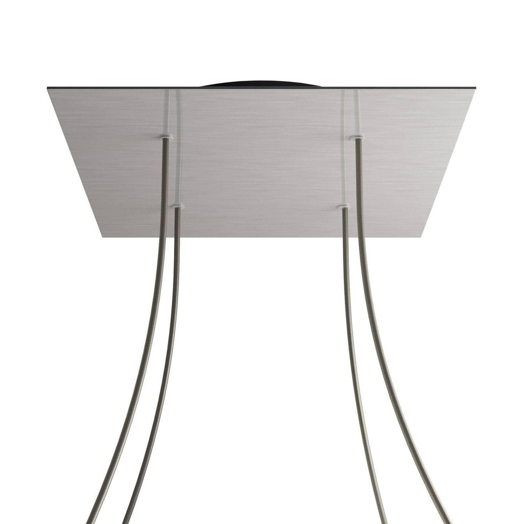 [8050997078973] XXL Rose-One square rosette, 400 mm with 4 holes and 4 side holes