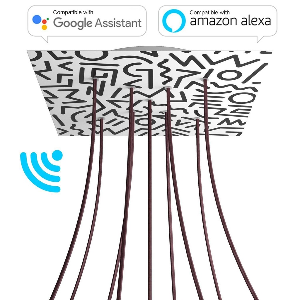 Rose-One SMART XXL rosette square, 400 mm with 9 X holes -