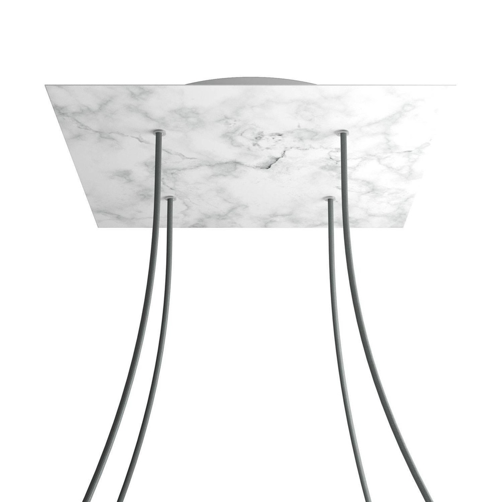 [8057730845199] XXL Rose-One square rosette, 400 mm with 4 holes and 4 side holes