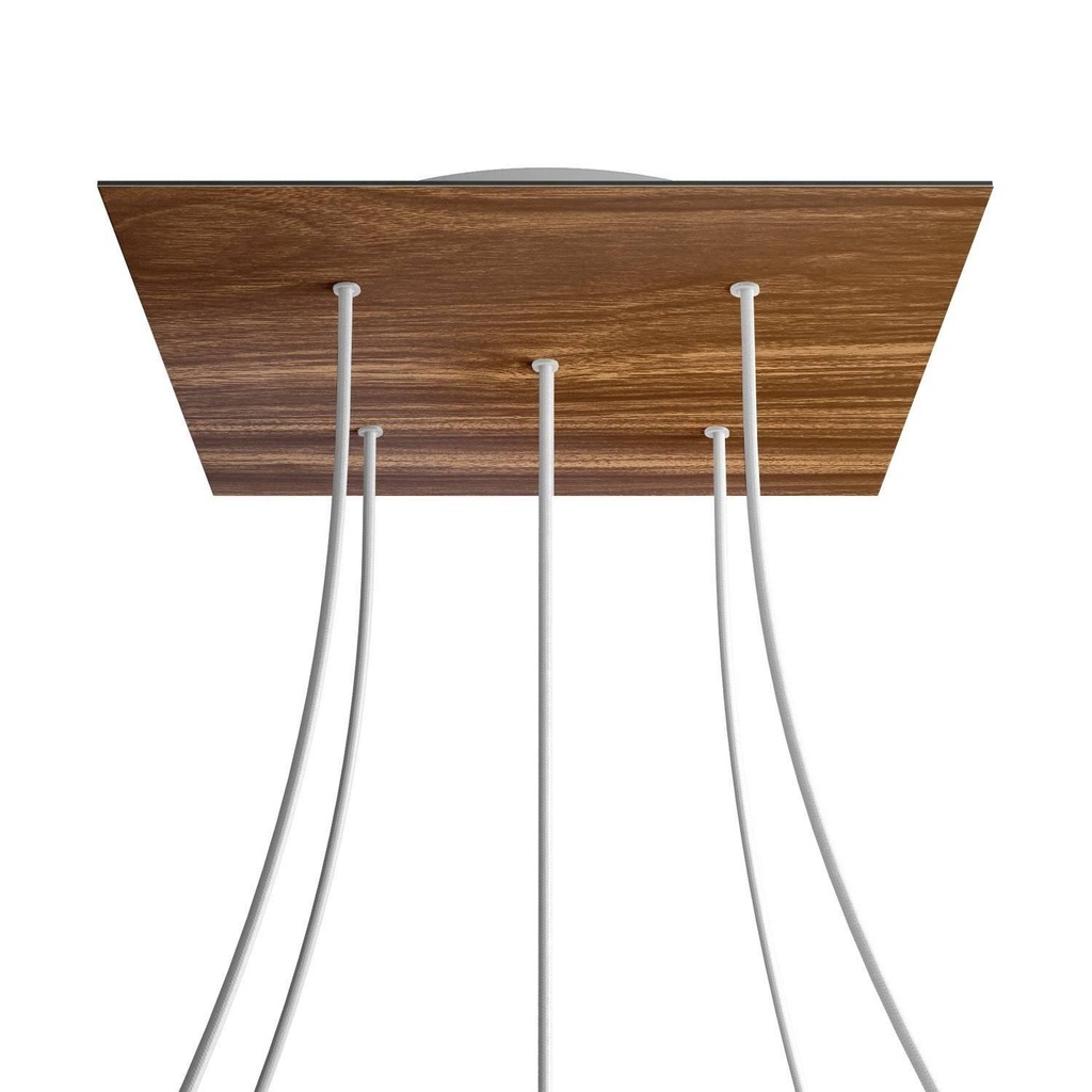 [8050997072070] XXL Rose-One square rosette, 400 mm with 5 holes and 4 side holes