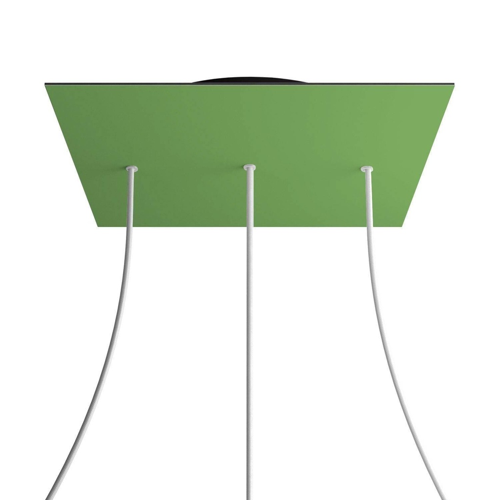 [8050997071578] XXL Rose-One square rosette, 400 mm with 3 holes in line and 4 holes