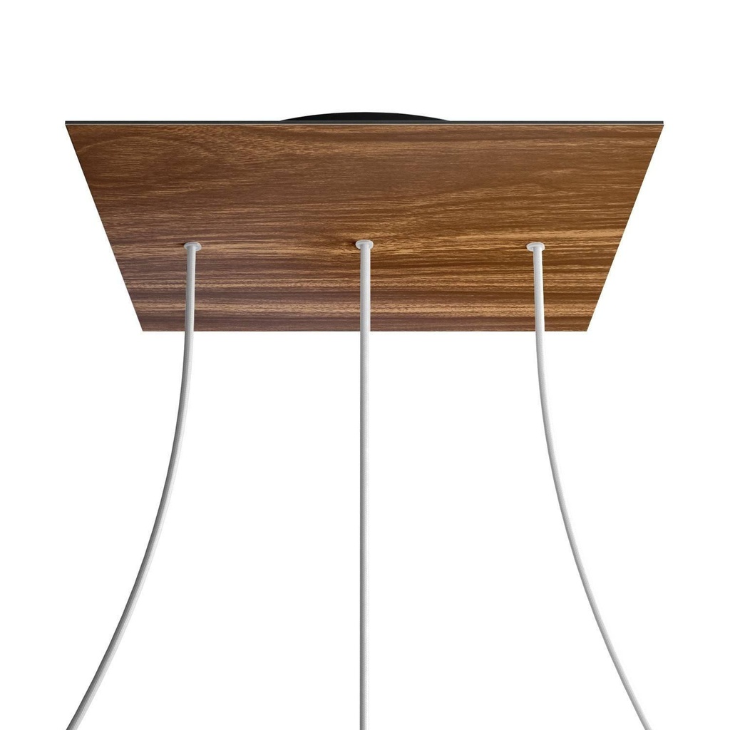 [8050997068813] XXL Rose-One square rosette, 400 mm with 3 holes in line and 4 holes