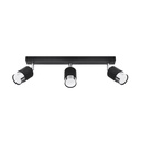 Plafonnier NERO 3 noir/chrome