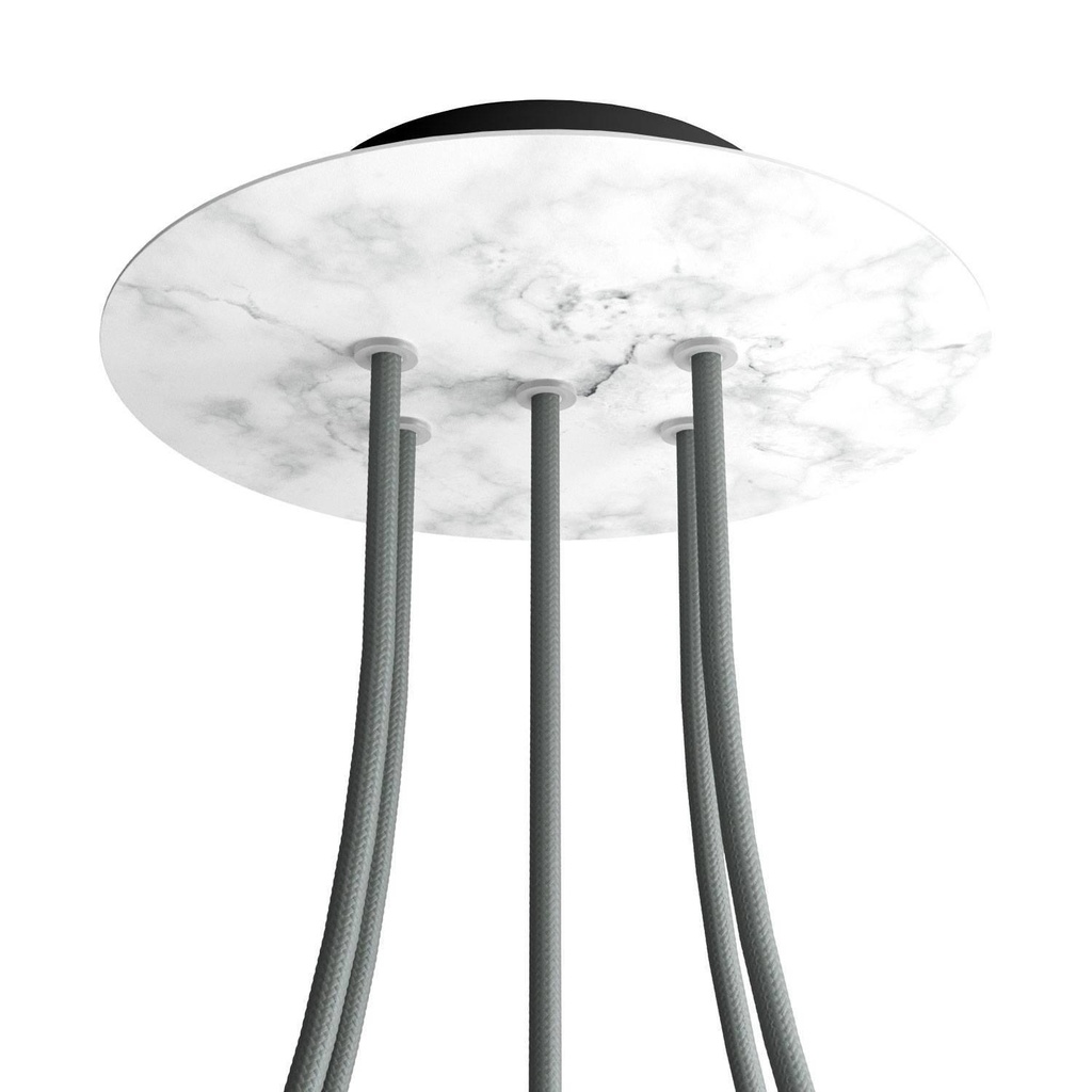 Rose-One rosette round, diameter 200 mm with 5 holes and 4 side holes