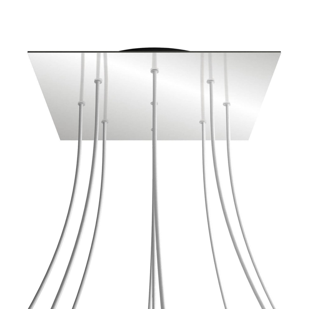 [8050997069803] XXL Rose-One square rosette, 400 mm with 9 holes and 4 side holes