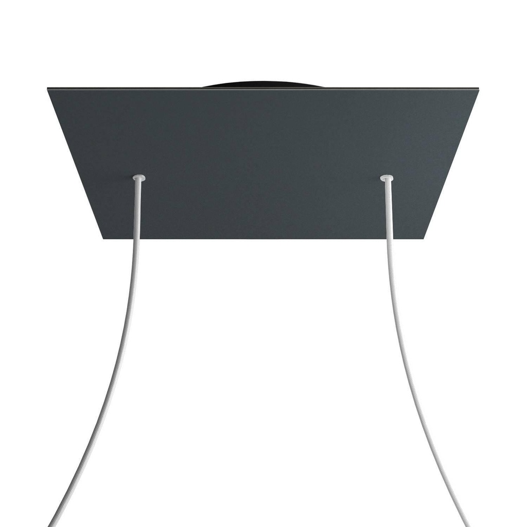 XXL Rose-One square rosette, 400 mm with 2 holes and 4 side holes