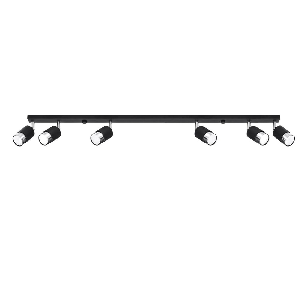 NERO 6 ceiling light black/chrome