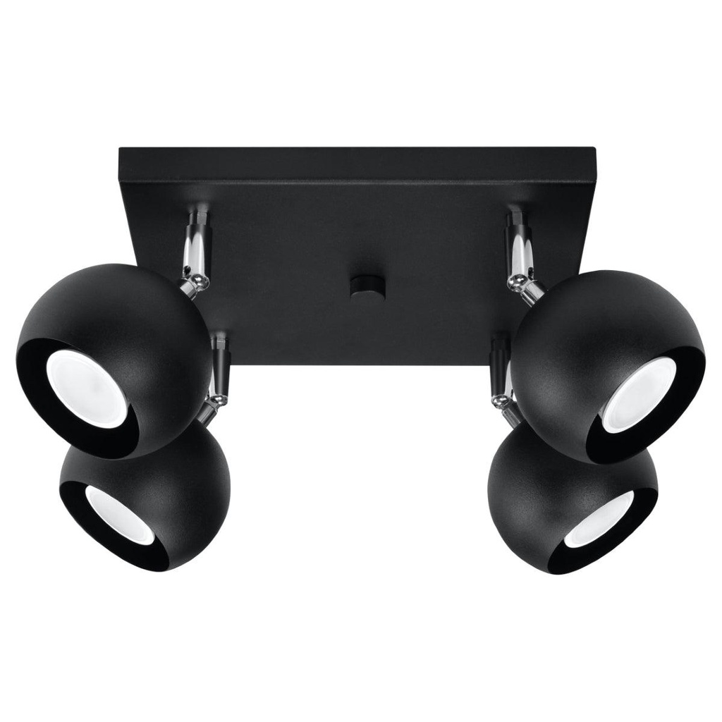 OCULAR 4 schwarze Deckenleuchte