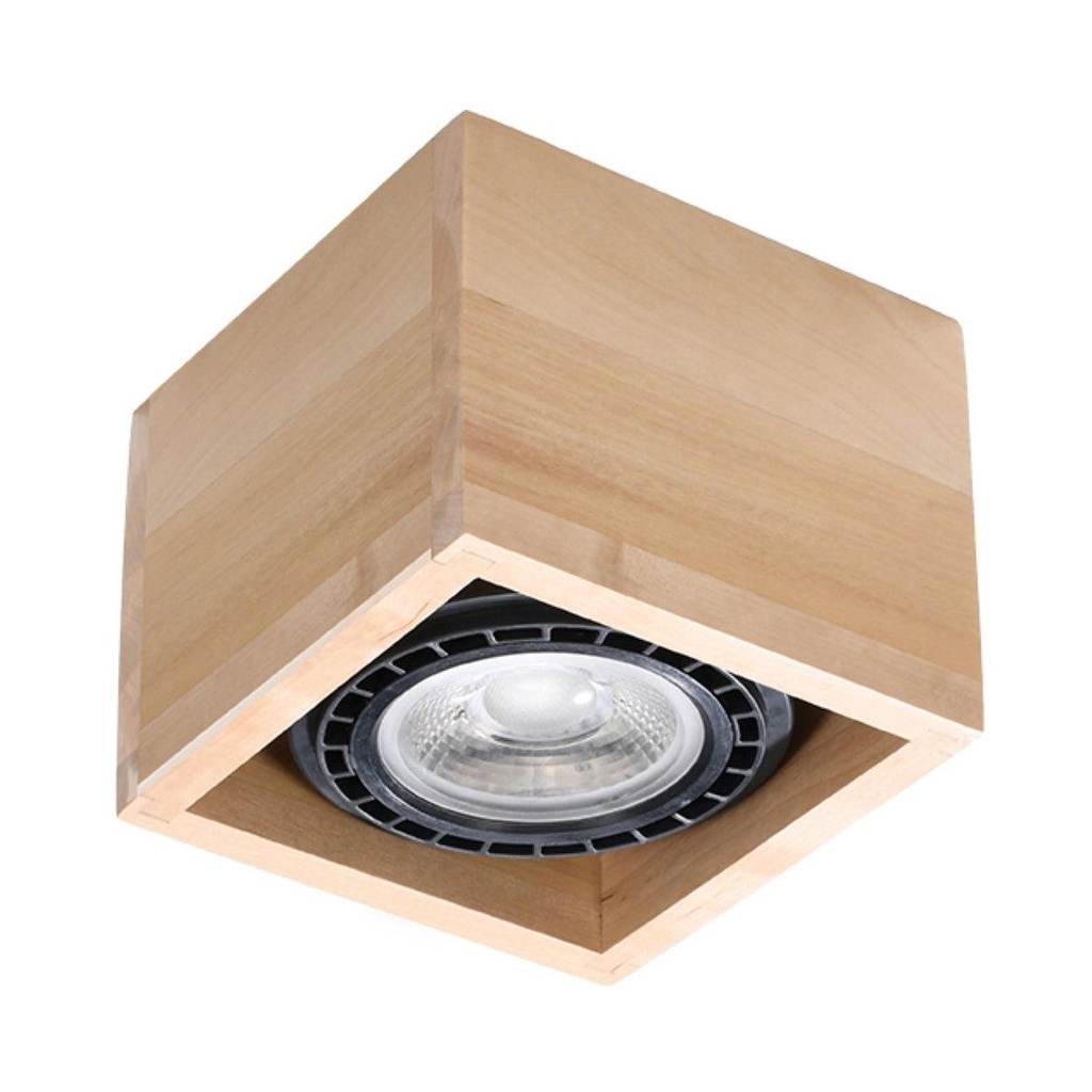[SL.0915] Plafonnier QUATRO 1 en bois naturel