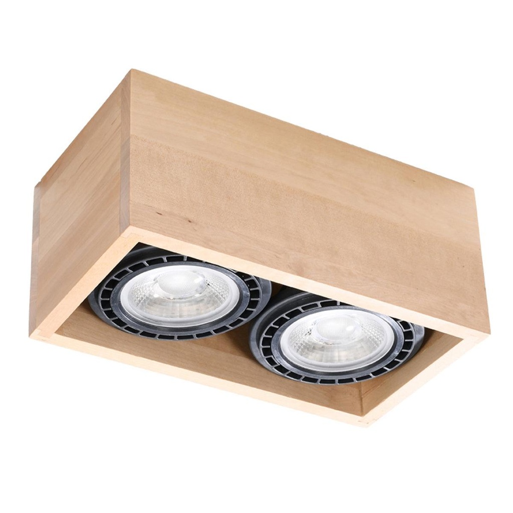 [SL.0916] QUATRO 2 Deckenleuchte aus Naturholz