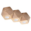 WOODY 3 Deckenleuchte aus Naturholz